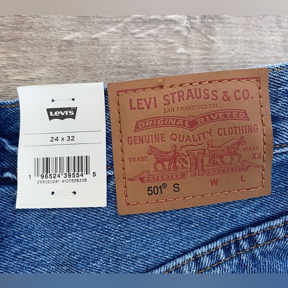 MSRP $108 NWT 24x32 Super Cute High Rise Levi’s “501 Skinny” Jeans in We Talk - Picture 9 of 13